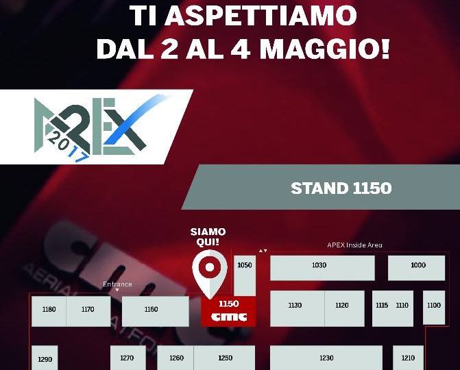 Grandi progetti e tante novità vi aspettano alla fiera internazionale APEX 2017 che si svolgerà ad Amsterdam dal 2 al 4 maggio 2017